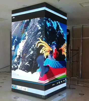 640x480 γραφείο εσωτερικό P2.5RGB 4 ρίψεων κύβων διαφήμιση οθόνης 3840hz των μεγάλων οδηγήσεων πλευρών